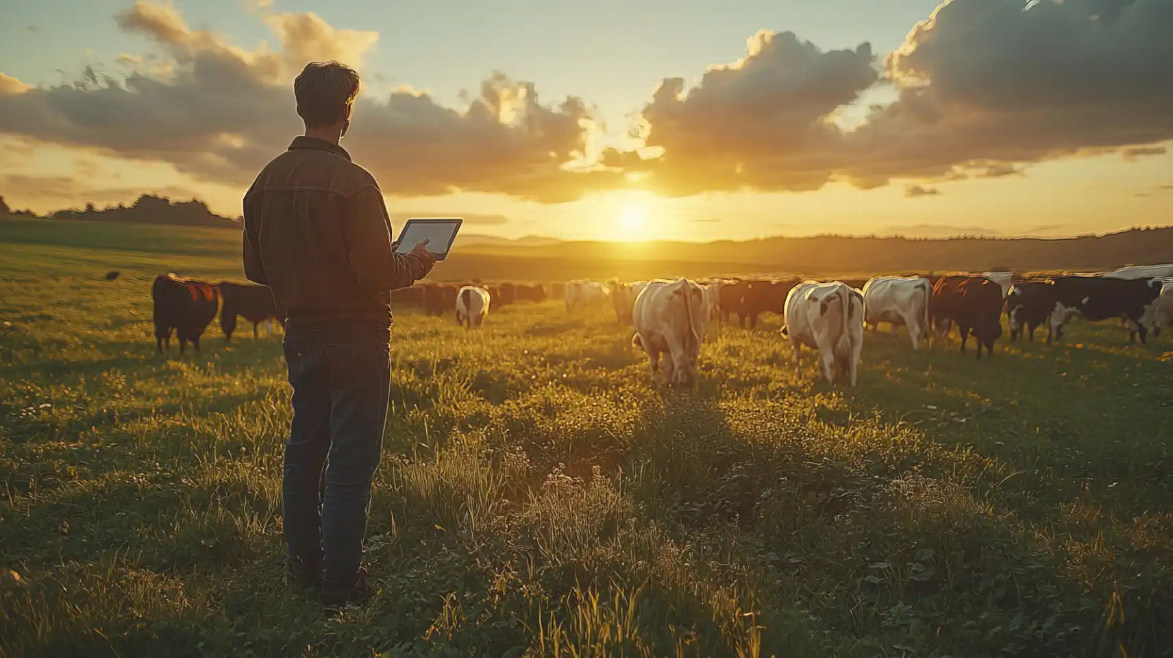 HerdQuarters livestock management app showing animal tracking dashboard on tablet